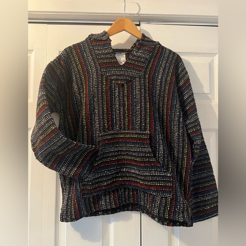 Mexican Poncho Baja Hoodie Beach Wear